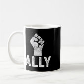 Black Lives Problem Ally Eerste BLM-ondersteuning Koffiemok (Links)