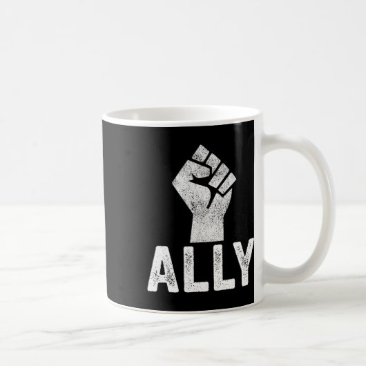 Black Lives Problem Ally Eerste BLM-ondersteuning Koffiemok (Rechts)