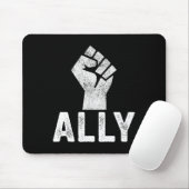 Black Lives Problem Ally Eerste BLM-ondersteuning Muismat (Met muis)