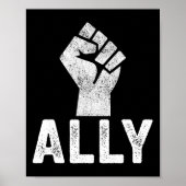 Black Lives Problem Ally Eerste BLM-ondersteuning Poster (Voorkant)
