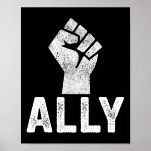 Black Lives Problem Ally Eerste BLM-ondersteuning Poster
