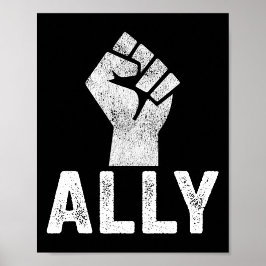 Black Lives Problem Ally Eerste BLM-ondersteuning Poster (Voorkant)