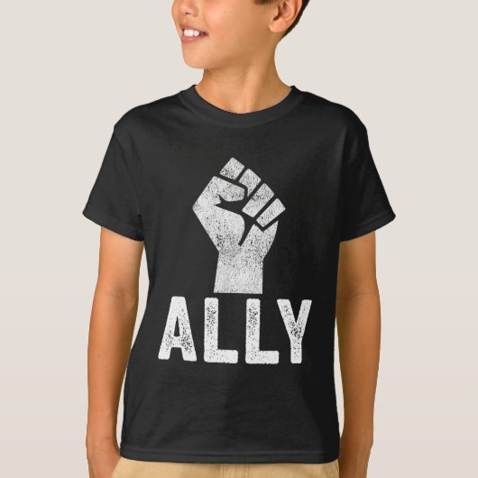 Black Lives Problem Ally Eerste BLM-ondersteuning T-shirt (Voorkant)