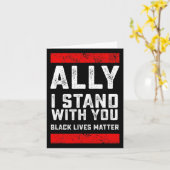 Black Lives Problem Ally Ik sta achter je Kaart (Gele Bloem)