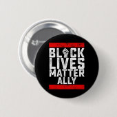Black Lives Problem Ally Ronde Button 5,7 Cm (Voorkant /achterkant)