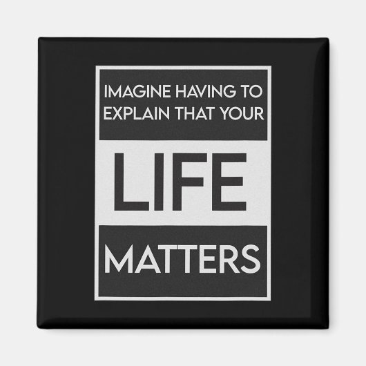 Black Lives Problem BLM Resist - Doe mee aan het d Magneet (Voorkant)