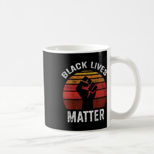 Black Lives Problem BLM Retro Mannen Vrouwen Kinde Koffiemok (Rechts)