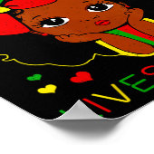 Black Lives Problem Little Melanine Princess Zwart Poster (Hoek)