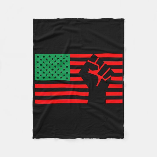 Black Lives Problem Pan Afro-Amerikaanse vlag Fleece Deken (Voorkant)