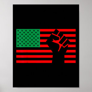 Black Lives Problem Pan Afro-Amerikaanse vlag Poster