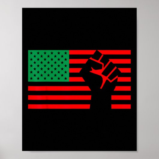 Black Lives Problem Pan Afro-Amerikaanse vlag Poster (Voorkant)