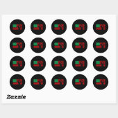 Black Lives Problem Pan Afro-Amerikaanse vlag Ronde Sticker (Vel)