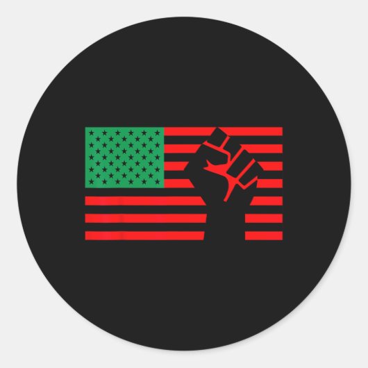 Black Lives Problem Pan Afro-Amerikaanse vlag Ronde Sticker (Voorkant)