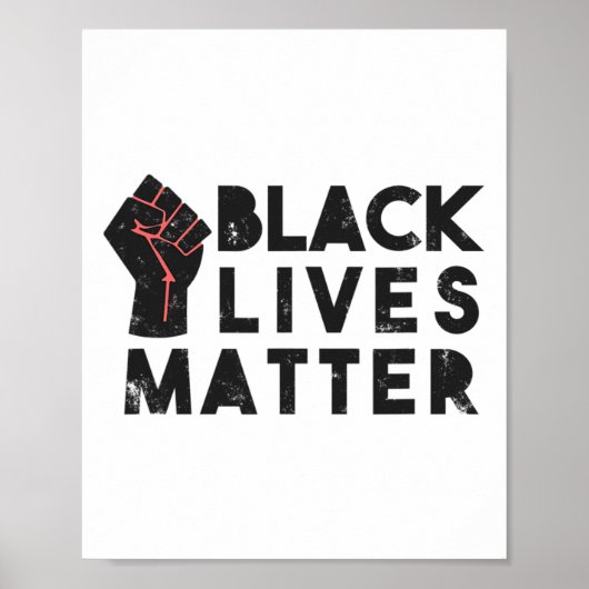 Black Lives Problem protesteert tegen politieke ma Poster (Voorkant)