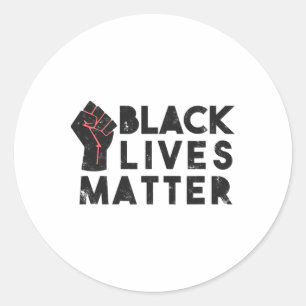 Black Lives Problem protesteert tegen politieke ma Ronde Sticker