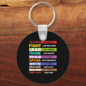 Black Lives S Black Leaders Black History Month  Sleutelhanger (Voorkant)