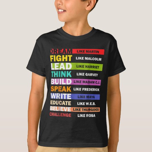 Black Lives S Black Leaders Black History Month  T-shirt (Voorkant)