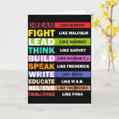 Black Lives S Zwarte Leiders Black History Maand  Kaart (Gele Bloem)