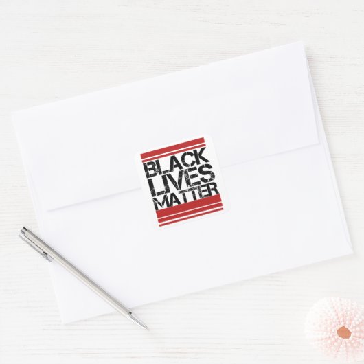 Black Lives Vierkante Sticker (Envelop)