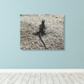 Black Lizard Canvas Afdruk (Insitu (Houten vloer))