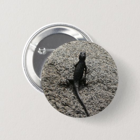 Black Lizard Ronde Button 5,7 Cm (Voorkant /achterkant)