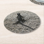 Black Lizard Ronde Kartonnen Onderzetter (Gebogen)