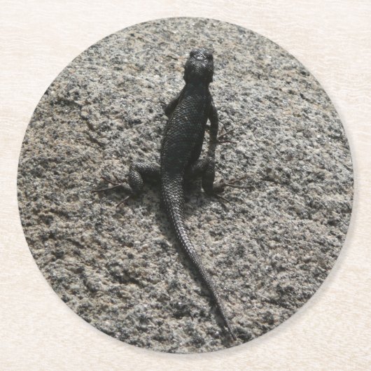 Black Lizard Ronde Kartonnen Onderzetter (Voorkant)