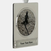 Black Lizard Verzilverd Banner Ornament (Rechts)