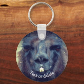 Black Llama Boerderij Animal Persoonlijk Sleutelhanger (Achterkant)