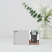 Black Llama Boerderij Animal Visitekaartje (Staand voorkant)