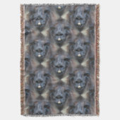 Black Llama Face Natuur Art Pattern Deken (Voorkant Verticaal)