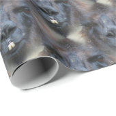 Black Llama Face Natuur Pattern Cadeaupapier (Rol Hoek)