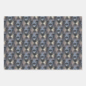 Black Llama Face Natuur Pattern Inpakpapier Vel (Voorkant 2)