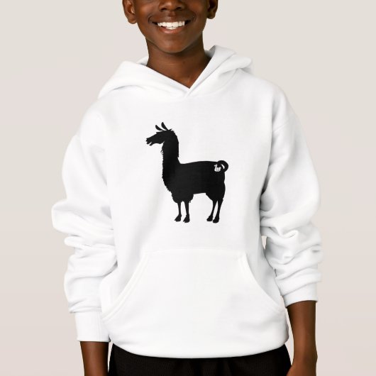 Black Llama Hoodie (Voorkant)