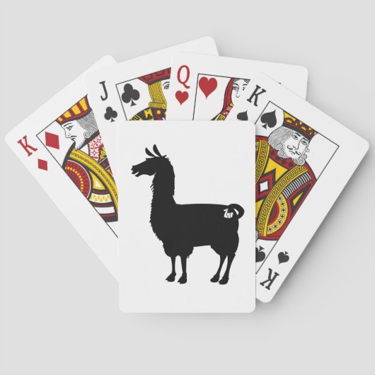 Black Llama-speelkaarten Pokerkaarten (Achterkant)