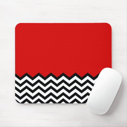 Black Lodge Chevron Red Room Zig Zag Muismat (Met muis)