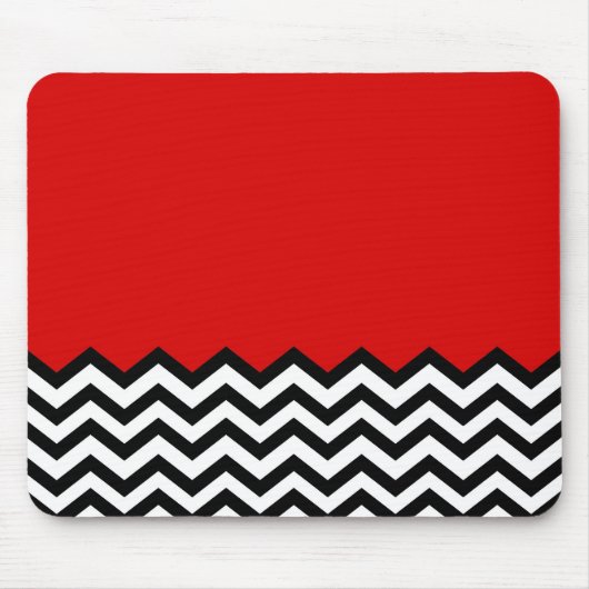 Black Lodge Chevron Red Room Zig Zag Muismat (Voorkant)