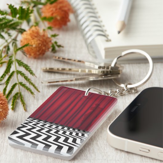 Black Lodge Red Room Double Sided Sleutelhanger (Voorkant Rechts)