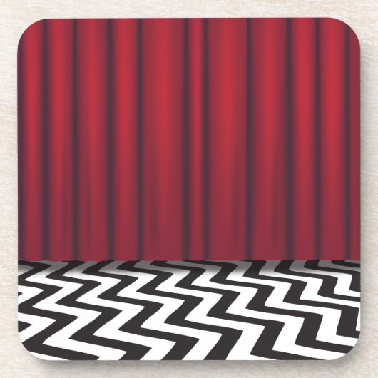 Black Lodge Red Room Drankjes Onderzetter (Voorkant)