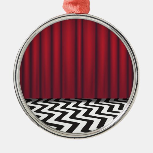 Black Lodge Red Room Metalen Ornament (Voorkant)