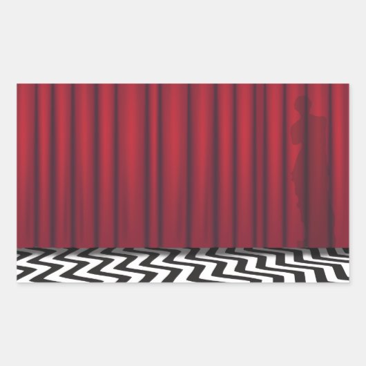 Black Lodge Red Room Rechthoekige Sticker (Voorkant)