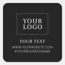 Black Logo Business Hartelijk dank voor aangepast Vierkante Sticker
