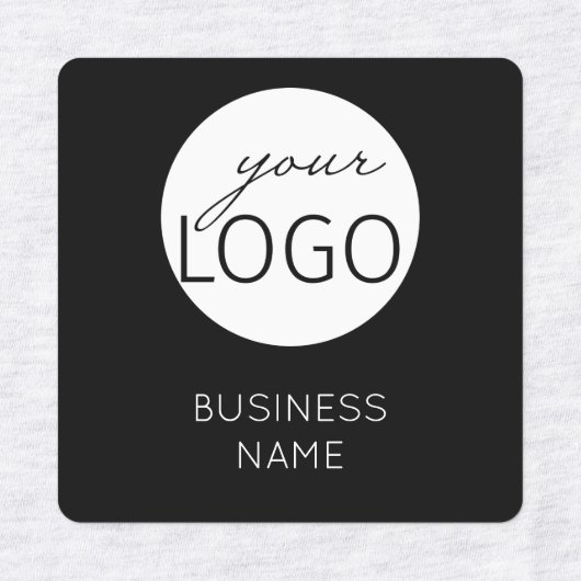 Black Logo Custom Merk Business Kleding Garment Labels (Design 2)