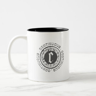 Black logo gaat verder tweekleurige koffiemok