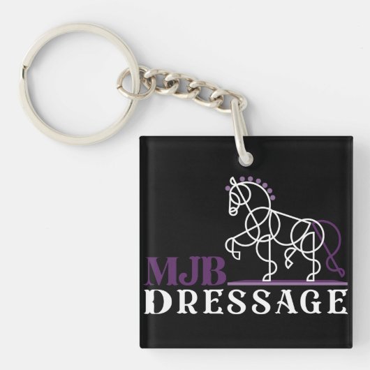 Black logo MJB Dressage  Sleutelhanger (voorkant)