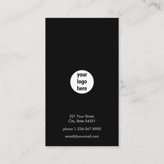 Black Logo Moderne sociale media verbinden ons Visitekaartje (Achterkant)