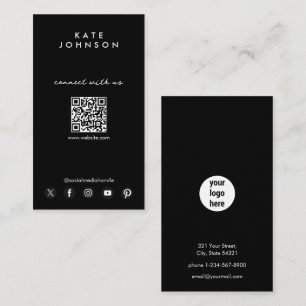 Black Logo Moderne sociale media verbinden ons Visitekaartje