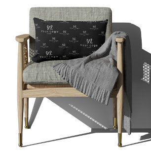 Black Logo patroon Business Brand Simple Company Kussen