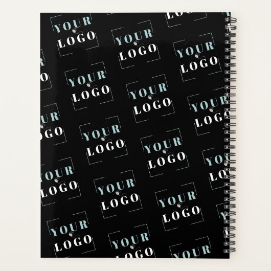 Black Logo Pattern Business Academic Year Planner (Achterkant)