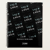 Black Logo Pattern Business Academic Year Planner (Voorkant)